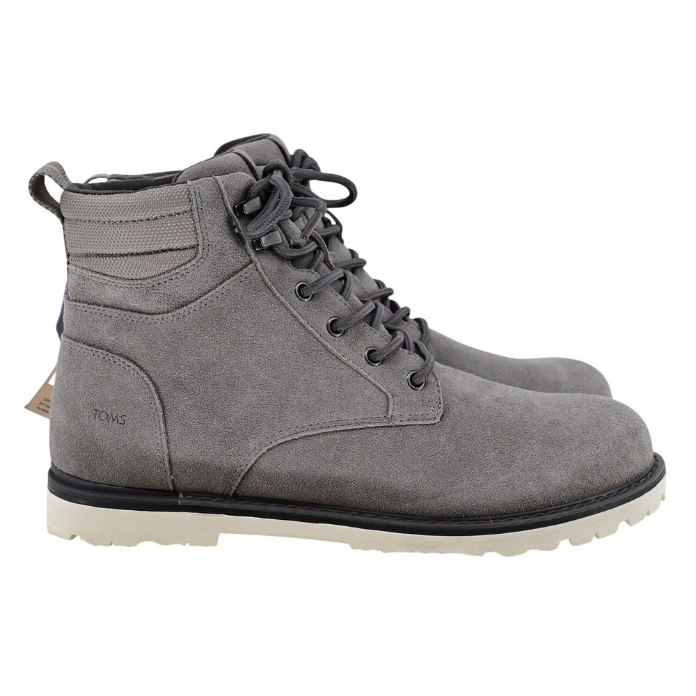 NWT TOMS Men's 11 Suede Hiking Boots Gray High-Top Outdoor Trail Rugged Gorpcore - Picture 7 of 11